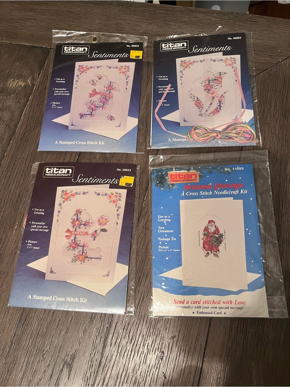 Titan Sentiments Cross Stitch greeting card Needlecraft Kits